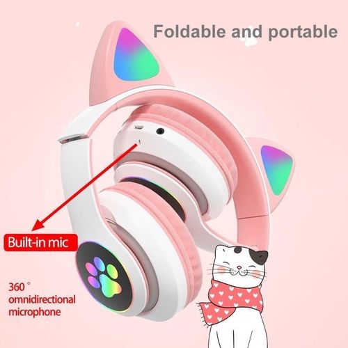 product_image_name-Generic-Cute Cat Ears wireless headphones with Mic stereo-2