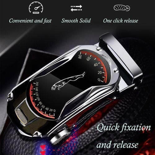 GtyGo 2 Pieces  Leather Automatic Buckle Belt Black plus Golden - image 6