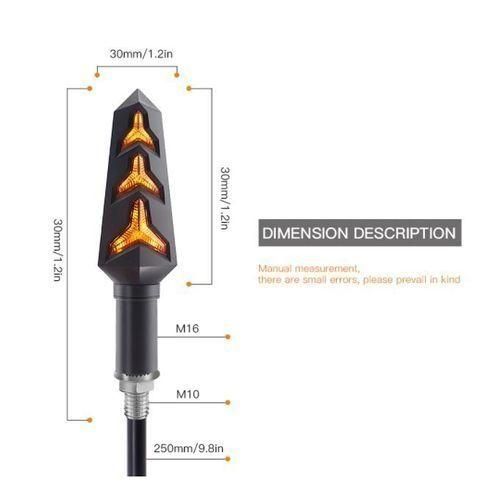 product_image_name-Generic-General Motorcycle LED Turn Signal Light Yellow Light 2pcs-8
