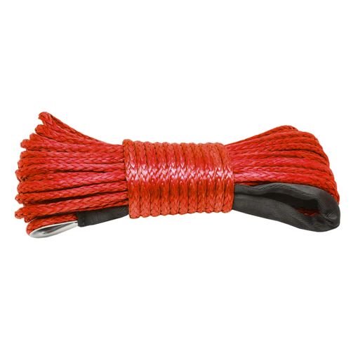 15m x 6mm Synthetic Winch Rope 7700Lbs Trailer Winch Rope With Hook Towing  Rope For ATV