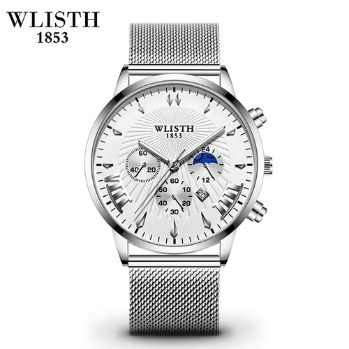 Shop Wlisth Mens classic Watches Chronograph Analog Quartz Waterproof