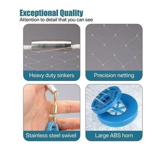 Generic Durable and Easy-to-Cast White Fishing Net - Suitable for All Fish - Fishing Nets - image 8