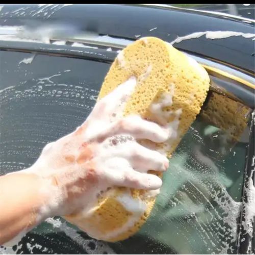 A C R 3pcs Car, Motorcycle and Bicycle Washing Sponge - Yellow - image 2