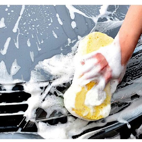 A C R 3pcs Car, Motorcycle and Bicycle Washing Sponge - Yellow - image 3