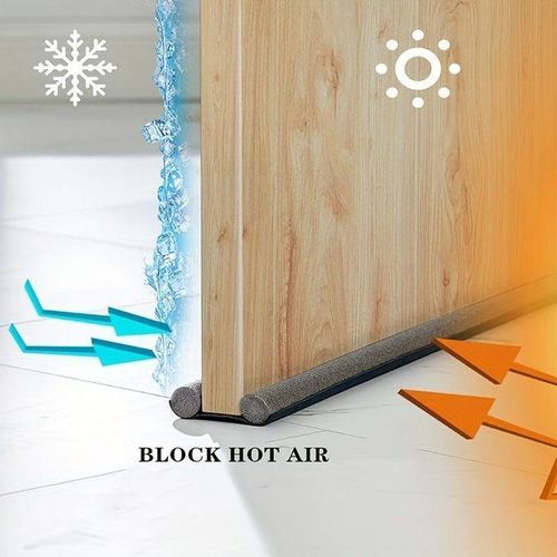 product_image_name-Generic-Adjustable Double-Door Wind Blocking Windscreen 93Cm/36.6Inch Home Use Soundproof Dustproof Sealing-4