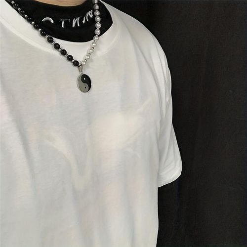 product_image_name-Fashion-Taiji Eight Trigrams Pendant Necklace Obsidian and White Pearl-5