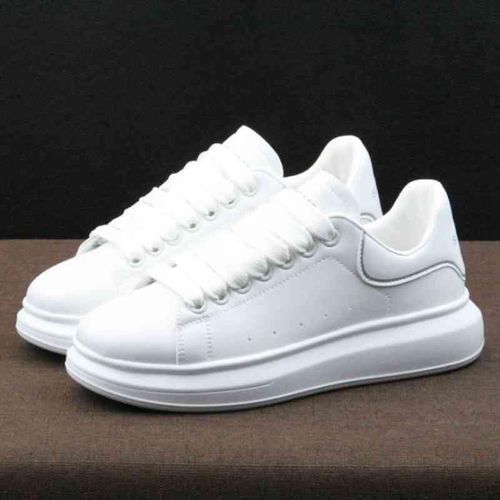 product_image_name-Generic-White leather casual shoes unisex breathable gym shoes women tennis sneakers Canvas - White-3