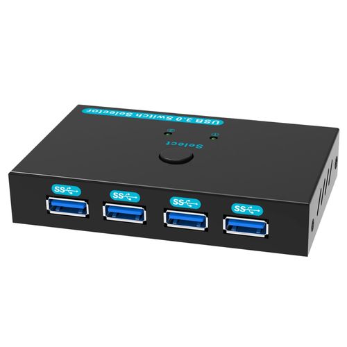 UGREEN USB 3.0 Switch Selector 2 Computers Share 4 USB 3.0 Ports KVM  Switcher USB for PC Laptop Keyboard Mouse Printer Scanner One Button Switch