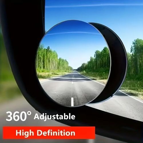 product_image_name-Generic-2pcs Car Rearview Mirror, High-definition Round Mirror, 360 Degree Adjustable Blind Spot Mirror, Wide-angle Mirror-2