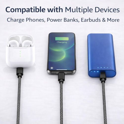 Generic USB-A to Type-C Charging Cable – Fast Charge & Data Sync, Durable Braided 1M for Type-C Phones - image 7