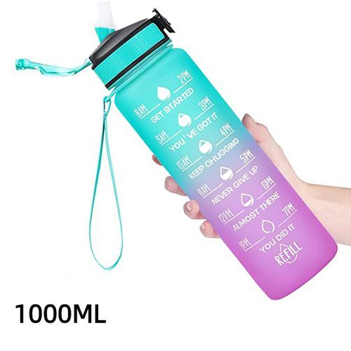 2 Liter Water Bottle With Straw Female Girls Large Portable Travel Bottles  Sport -t