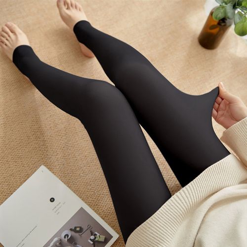 Women's Winter Warm Pantyhose Tights Elastic Fleece Lined Leggings Pants  Winter Warm Pantyhose Women's Winter Warm Pantyhose Tights 80g Gray Skin  With