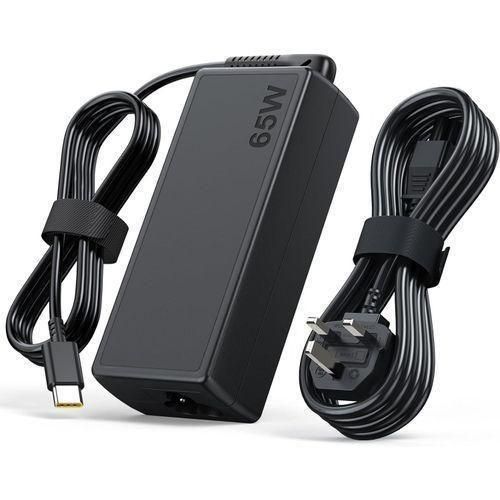 Lenovo 65W Type laptop adapter and power cable - image 4