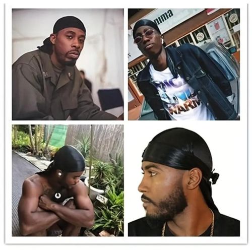 Generic Men Durag - 360 Waves, Hair Protection & Stylish Headwear(Black) - image 3