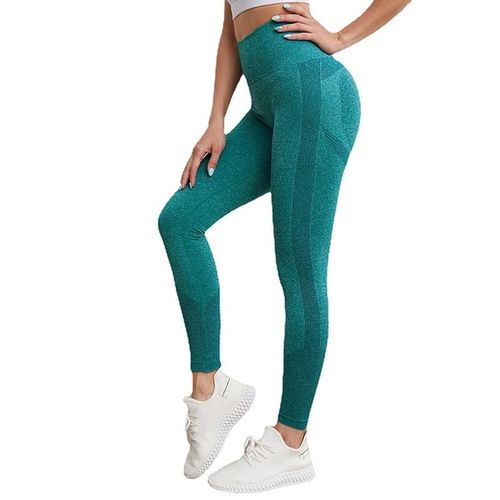 Shop Generic Fashion Seamless Leggings Women Speckled Soft High Waisted  Workout Tights Fitness Outfits Yoga Pants Gym Wear(#Green-Long Pants)  Online