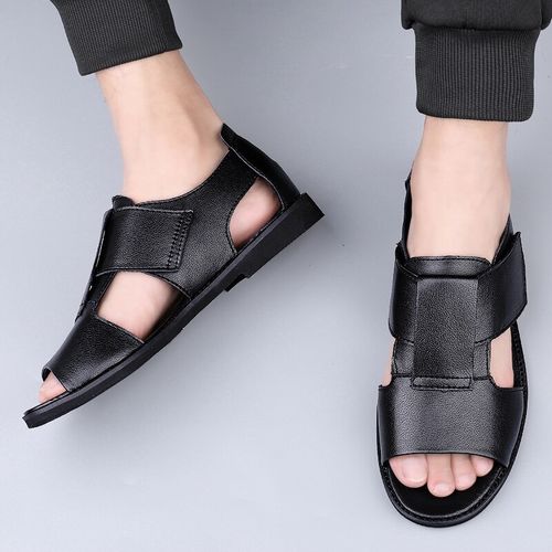 Shop Fashion Soft Flat Roman Sandals - Black Online | Jumia Ghana