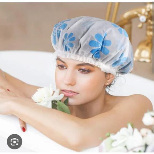 product_image_name-AD-5pcs Multifunctional  Classic Waterproof Shower Cap - Multicolor -1