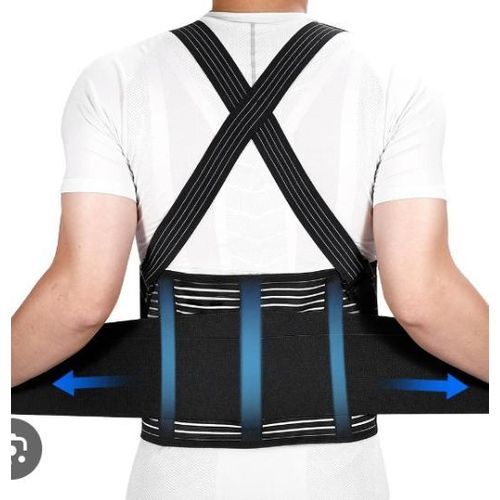AD Heavy Duty Waist, Back Support Brace - Black - image 2