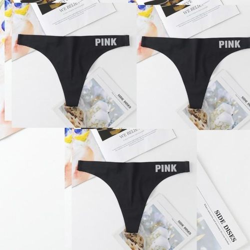 3 Pack Women Ice Silk G-string Briefs Panties Seamless Thongs Underwear  Lingerie 