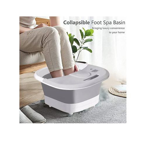 product_image_name-White Label-500W Folding Foot Bath 4 Rollers Massage, Bubble Steam Wave, Automatic Heating & Vibration Therapy (L42 x W38 x H20)cm / (L16.5 x W15 x H7.9)inch - Pink-3