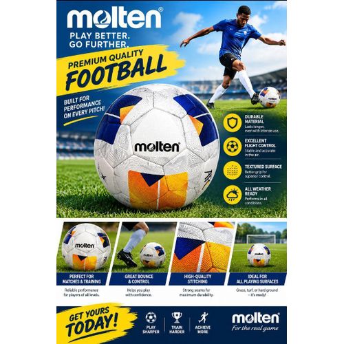 AD Professional  Pro Leather Football - Multicolour - image 2