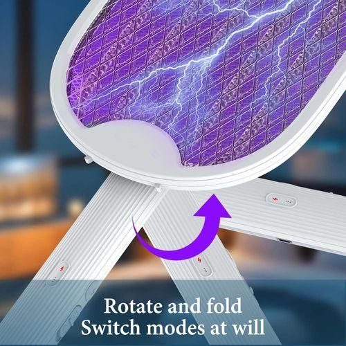 product_image_name-WakeView-Foldable Electric Mosquito Killer Trap USB Rechargeable Mosquito Racket Insect Killer with UV Light Bug Zapper 4000V-3