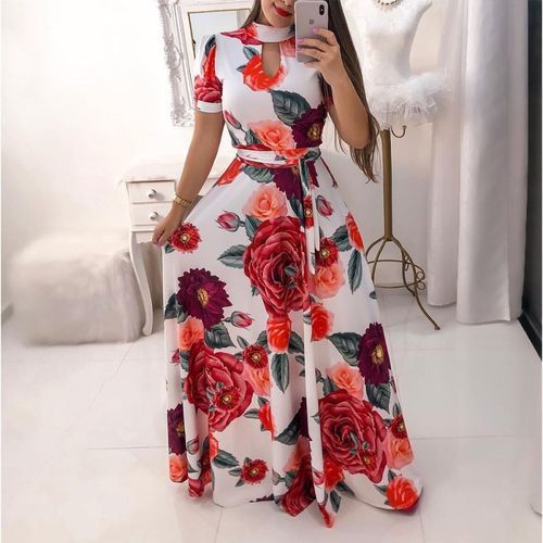 Shop Fashion Summer Floral Grown Maxi Dress - Multicolour Online ...