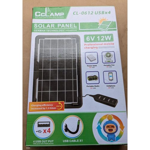 Generic Solar Panel 6V 12W CL- 0612 USBx4 - image 2