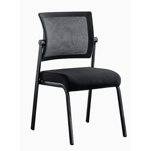 product_image_name-White Label-Elegant Desk Chair, Office Chair with Thick Seat Cushion & Adjustable Mesh Backrest (W50 x D56 x H90)cm / (W19.7 x D22.0 x H35.4)inch - Black-1