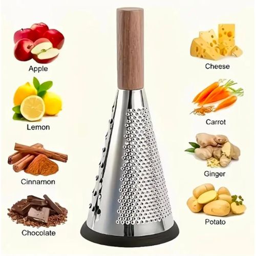 Generic Multifunctional Cone Grater with wooden handle