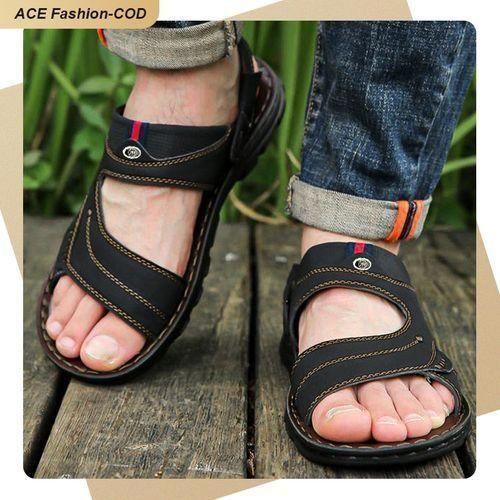 product_image_name-Fashion-Men's Breathable Sandals With Anti-Slip Sole, Durable And Comfortable Footwear- Deep Brown - Black - EU 42-2
