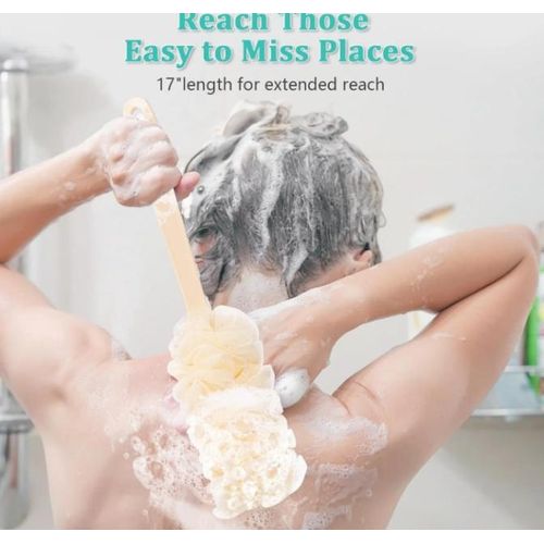 AD 2 in 1 Back Scrubbing Bathing Sponge Loofah - Multicolours