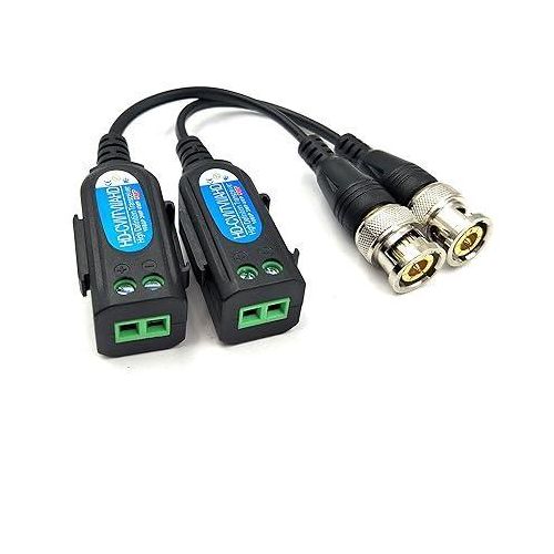 product_image_name-Generic-CCTV Video Balun Connector – BNC to RJ45 Passive Transceiver for Security Cameras (2PCS Set) - Black-1