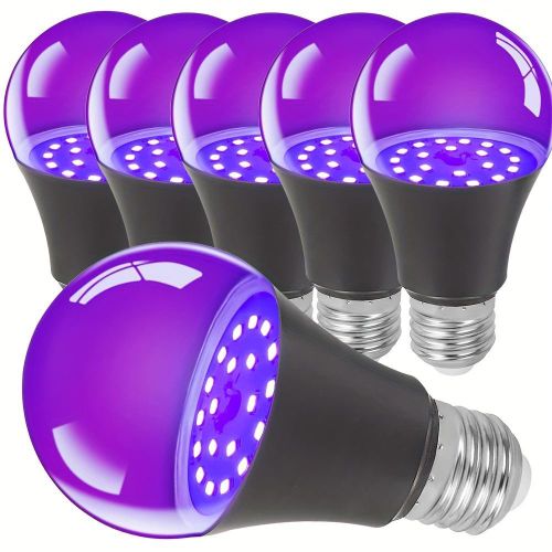 product_image_name-Generic-2pcs LED Black Light Bulbs, UV Black Light Bulbs, UVA Level 385-400Nm, Suitable for Halloween, Christmas, Birthday Party, Fluorescent Posters, Body Painting-1