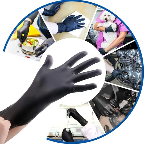 product_image_name-Generic-100pcs - Large - Black Powder-free Latex Gloves-7