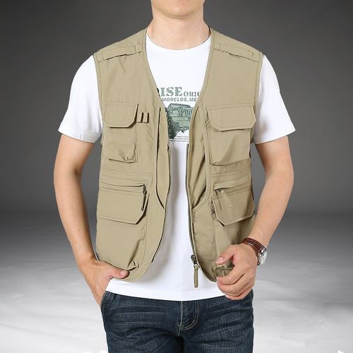 Multi-pocket Vests For Older Men Extra-large Outdoor Shooting