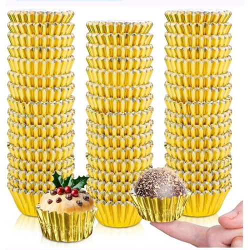 AD 44pcs Cupcake Foil or Linner for Baking - Gold - image 2