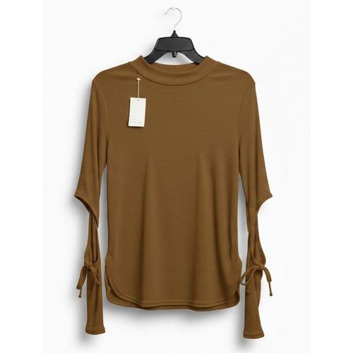 product_image_name-Generic-Women’s Ribbed Cut-Out Accent Top – Brown-1