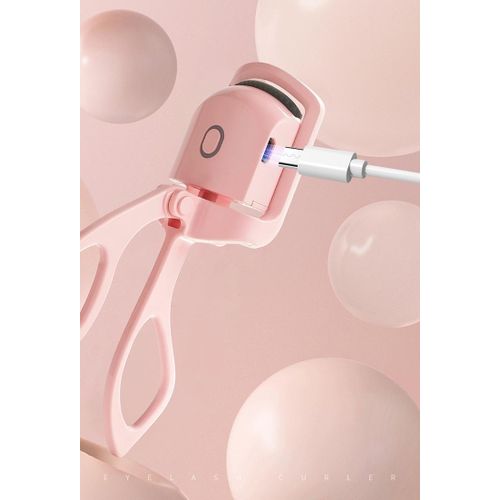 product_image_name-Fashion-Electric eyelash curler portable small heating electric clip charging, ironing, curling and curling all-in-one tool, pink-4