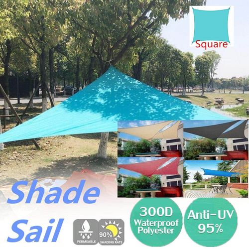Shop Generic 2.5x2.5 Meter Sun Shade Sail Sun Canopy Outdoor Garden Plant  Cover Awning Decoration Frost Ice Sun Shield Snow Protection （Square 13 ）  Square 3.6x3.6 lake blue 300D Online