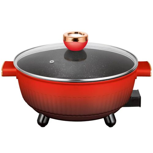 product_image_name-German Home-High Quality 9 In 1 Non-Stick Multifunction Electric Cooking Pot - 9L - Red/ Black-1
