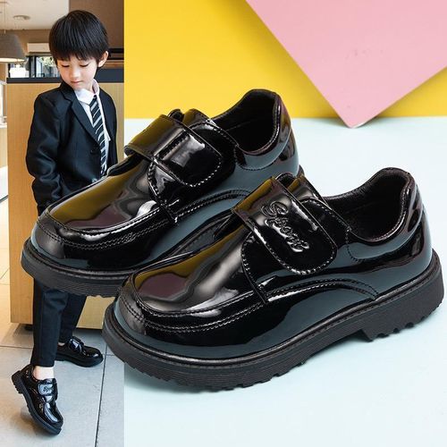 product_image_name-Kids Corner-Boys Mirror Shoe-Black-2