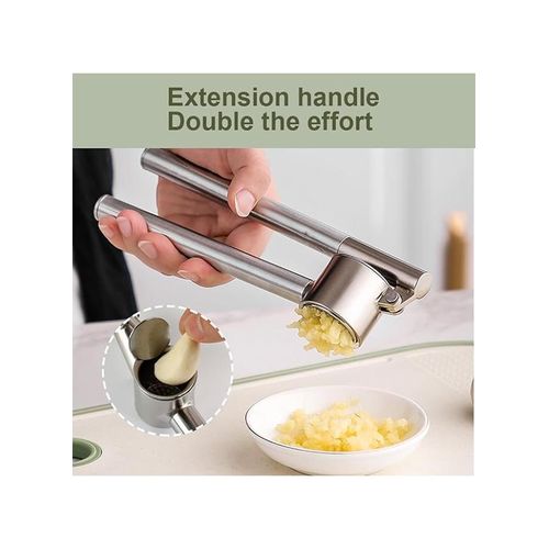 product_image_name-TodyJeyHo-Garlic Press Mincer - 304 Stainless Steel Garlic Crusher, Detachable, Heavy-duty, Rust Proof , Professional Garlic Presser Crusher and Peeler Set, Sturdy Ginger Press for Nuts and Seeds, Easy to Clean and Dishwasher-2