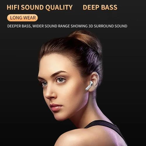 product_image_name-Generic-Pro 6 Wireless  Noise Reduction Earbuds - Touch control- Black -4