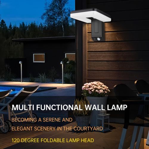 Generic Solar-powered wall light, a 3-mode foldable safety lighting system suitable for driveway fencing and emergency backup lighting (with battery). - image 4