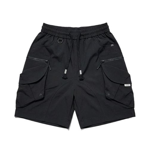 Fashion Men's Black Cargo Shorts - Knee Length Relaxed Fit Multi-Pockets