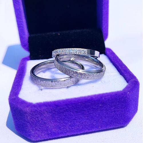Label Simple 3 Set No Fade Wedding/Engagement Band- Silver - image 4