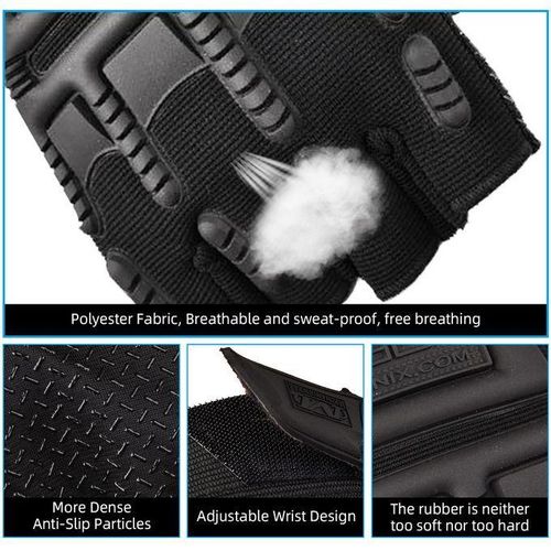 Generic  Half Finger Cycling Gym Hand Gloves Tactical Non-slip Adjustable - image 5
