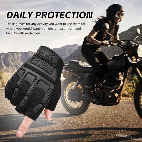 Generic  Half Finger Cycling Gym Hand Gloves Tactical Non-slip Adjustable - image 6