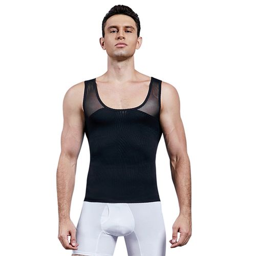 Shop Generic Men Shapewear Chest Compression Shirt to Hide Gynecomastia  Moobs Slimming Body Shaper Vest Abdomen Chest Slim Shirt Men Corset(#Black)  Online